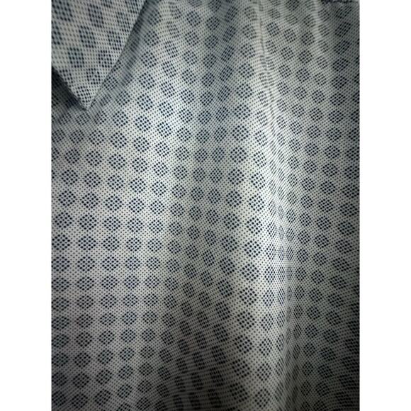 Michael Strahan Performance Dotted 4-Way Stretch Short Sleeve Button Up Shirt XL - Picture 4 of 4